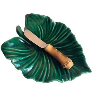 Bamboo knife, ceramic butter maker