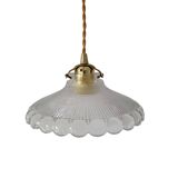 Holophane glass pendant lamp