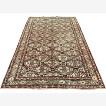 Vintage turkish rug 290x200 cm, tribal wool carpet large