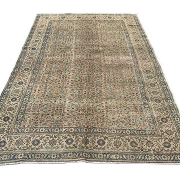 Vintage Turkish Rug 289x193 cm, Tribal Wool Carpet Large