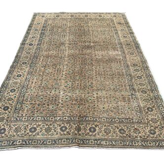 Vintage Turkish Rug 289x193 cm, Tribal Wool Carpet Large