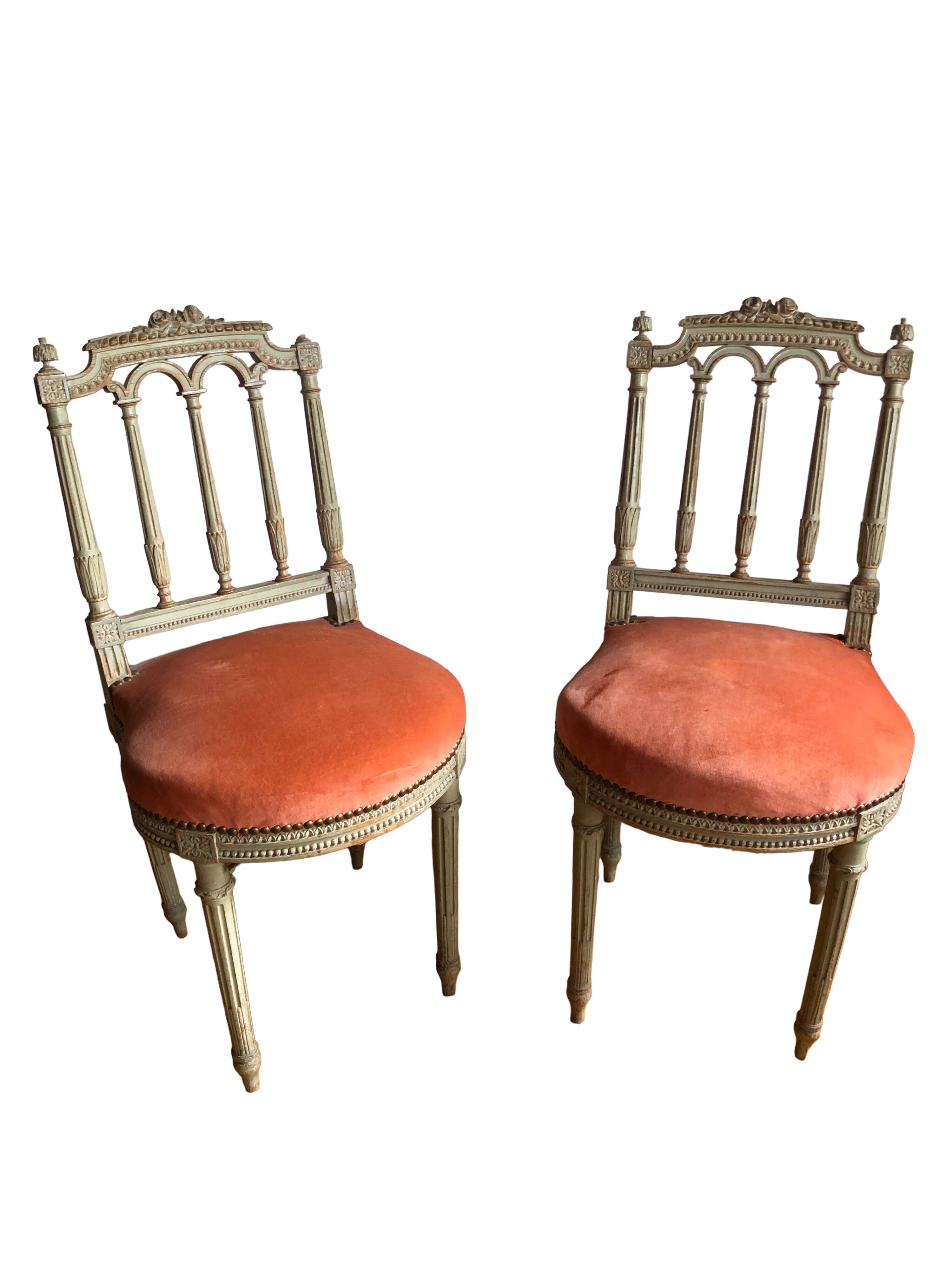 Pair of Louis XVI style chairs