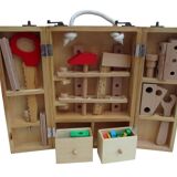Diy case child, suitcase wooden tools and accessories