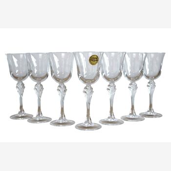 Set 6 vintage French glasses - Cristal d'Arques model Verneuil cira 1985