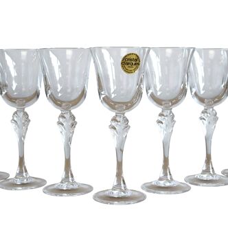 Set 6 vintage French glasses - Cristal d'Arques model Verneuil cira 1985