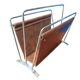 Magazine-holder chrome steel imitation leather stitched