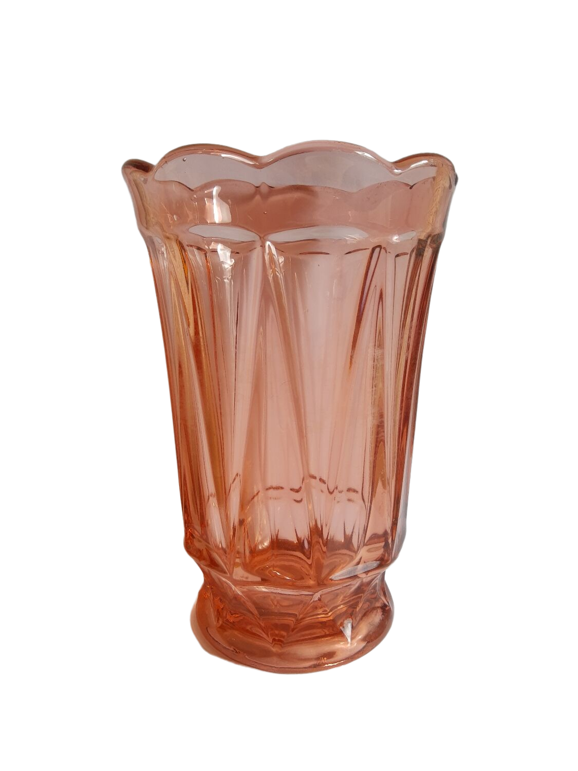 Vintage rosaline pink glass vase