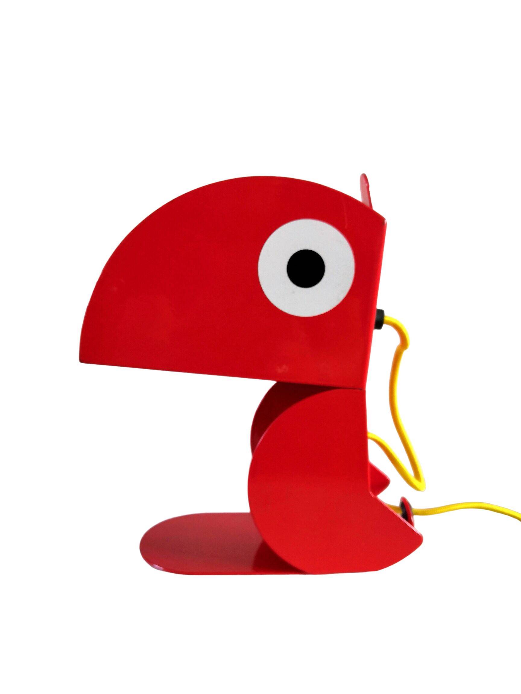 Design toucan lamp carmine blue