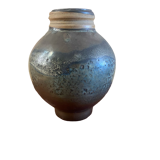 Vase boule en grès émaillé