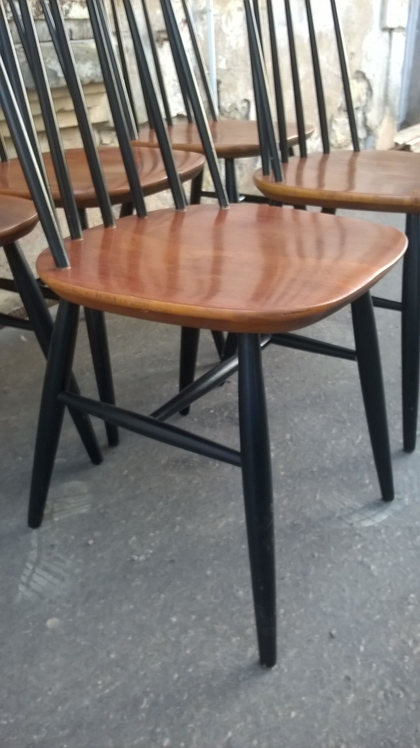 Set de 5  chaises scandinave Fanett d'Ilamri Tapiovaara