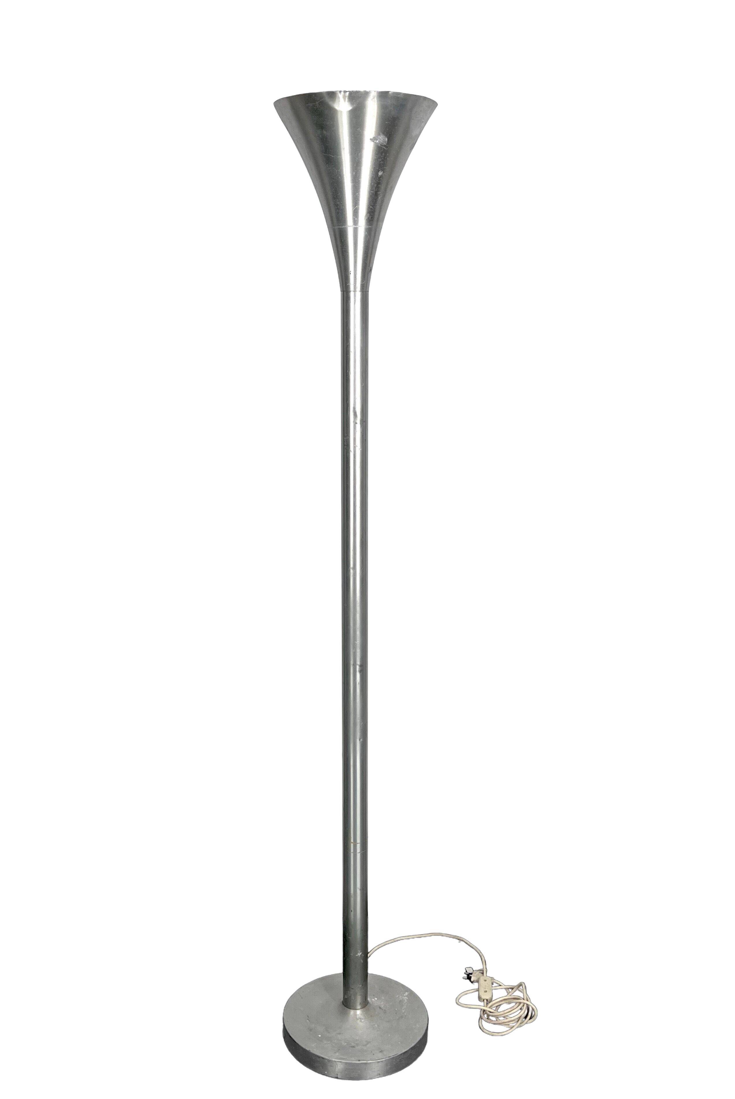 Aluminum Luminator floor lamp by Stilux Milano, 1960s