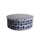 White and blue porcelain jewelry box