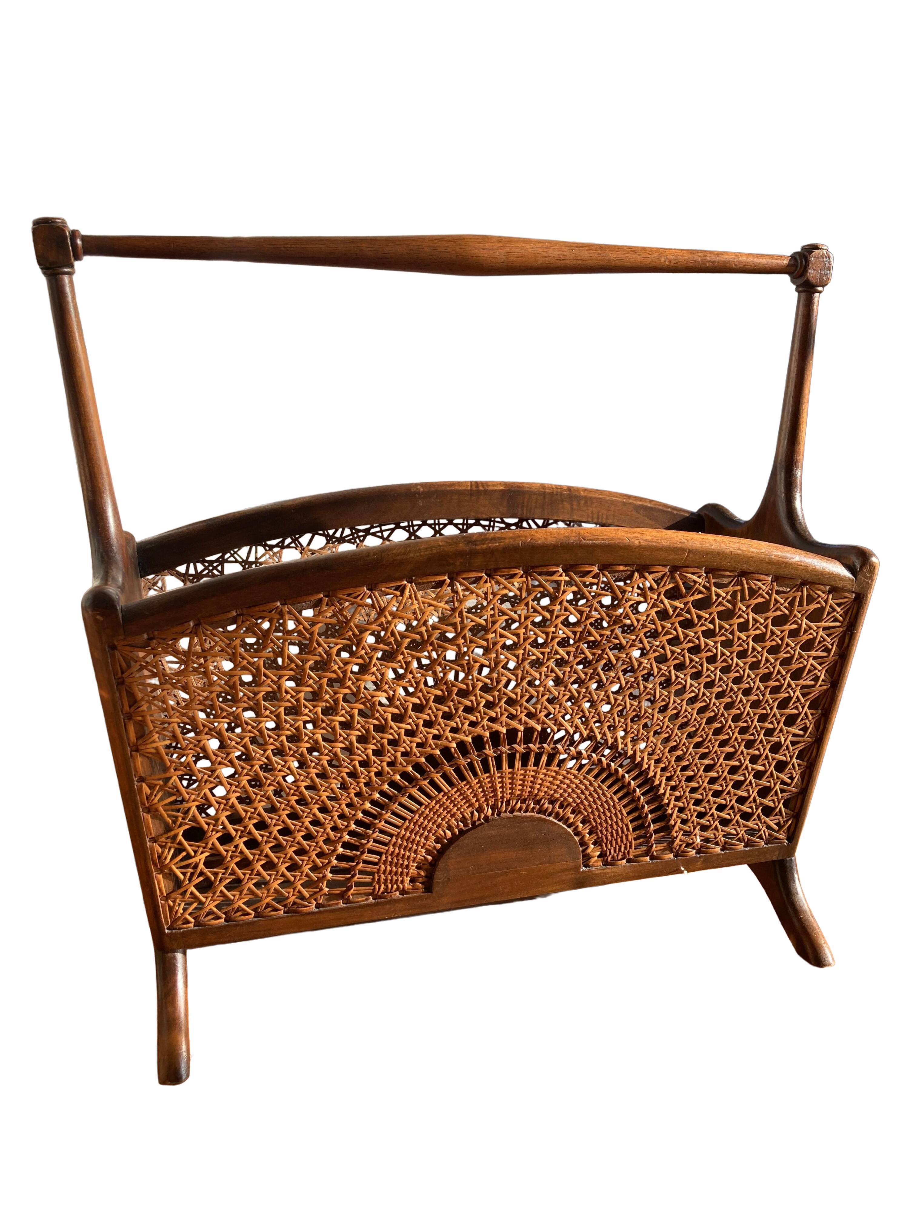 Canework magazine holder