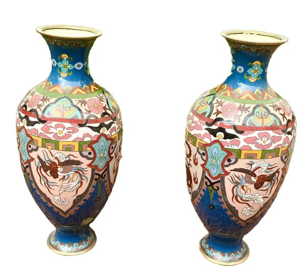 Vase chinois émaillé XIX Vase chinois émaillé du xixeme sièc