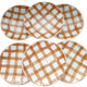 Set of 6 flat plates Badonviller Decoration yellow tiles