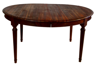 Table ovale en palissandre de style