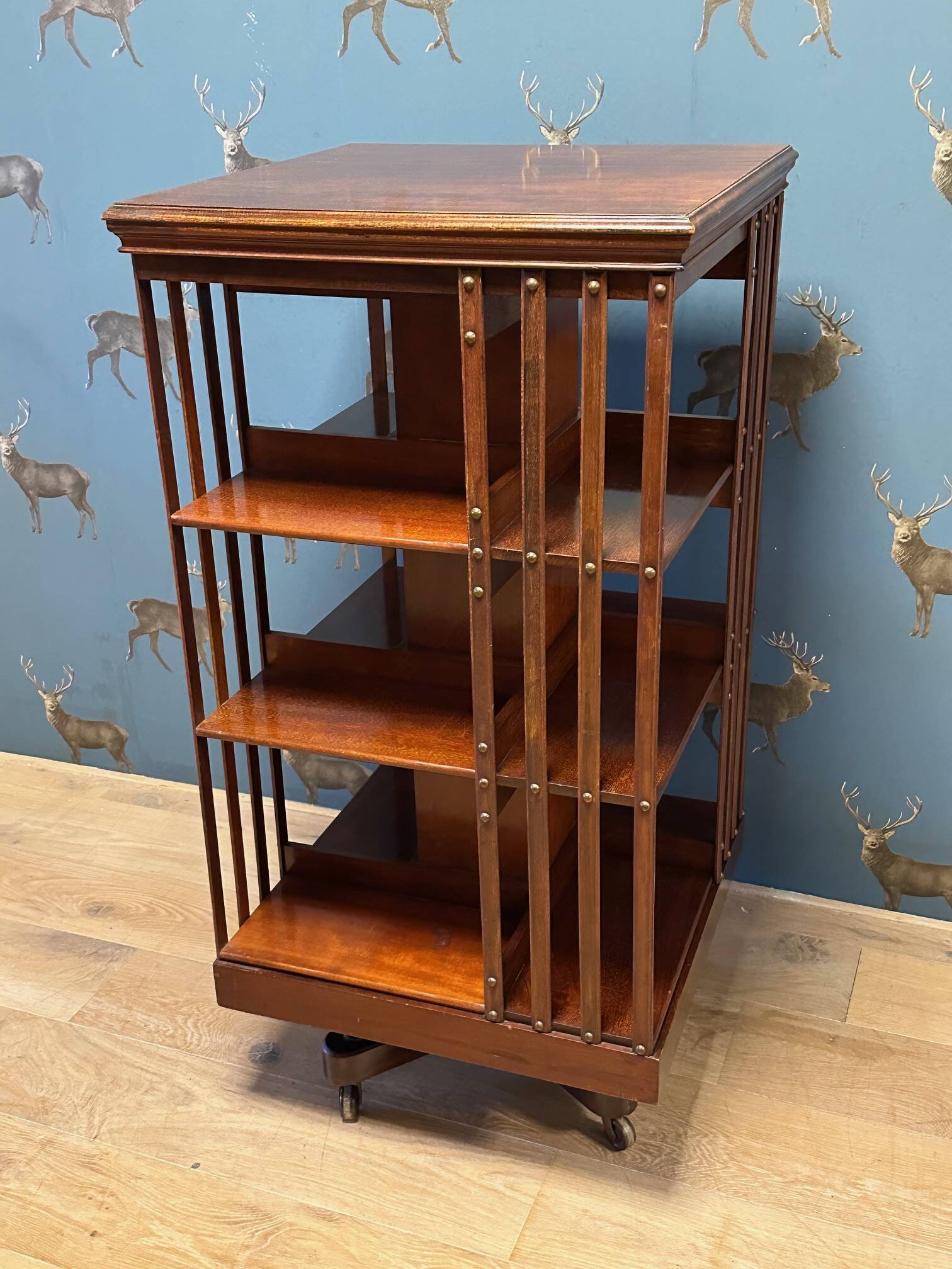 Antique revolving bookcase