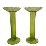 Paire de vases en cristal de Venise