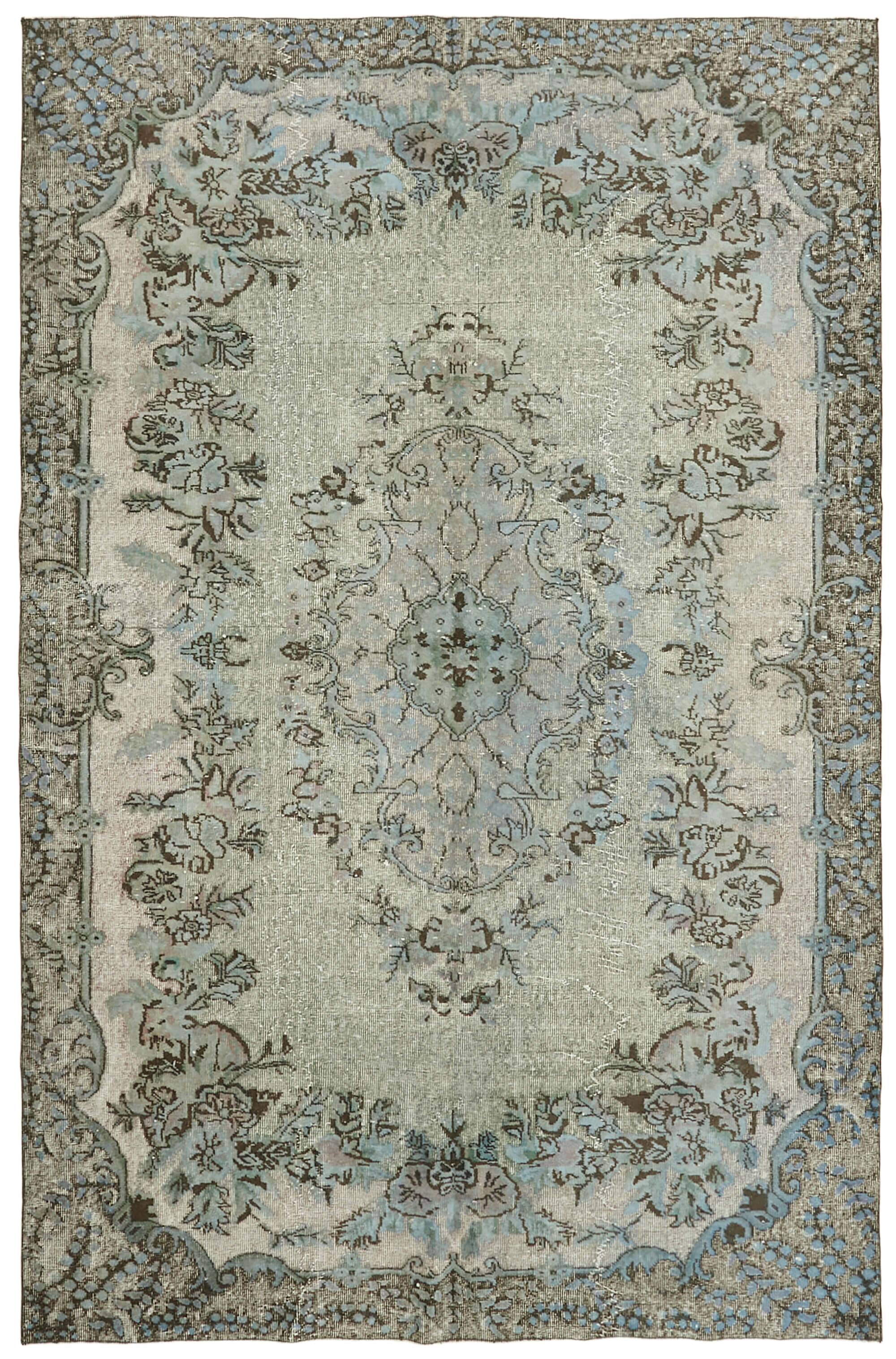 Hand-knotted antique oriental 1970s 200 cm x 300 cm blue carpet