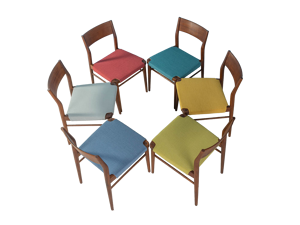 6 chaises des années