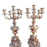 Pair of bronze candelabra nineteenth century