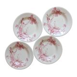 4 plates in iron earth opaque poppies, from Gien