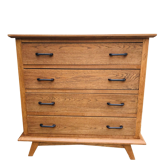 Vintage chest of drawers 1950 in solid oak