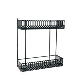 Vintage black metal wall shelf