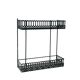 Vintage black metal wall shelf