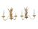 Pair of bronze and brass palm tree sconces
