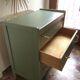 Commode vintage retaurée verte