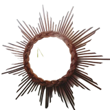 Rattan sun mirror