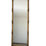 Large old mirror between two gilded pediment louis Philippe ice mercury