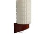 Wall lamp in opaline and vintage teak