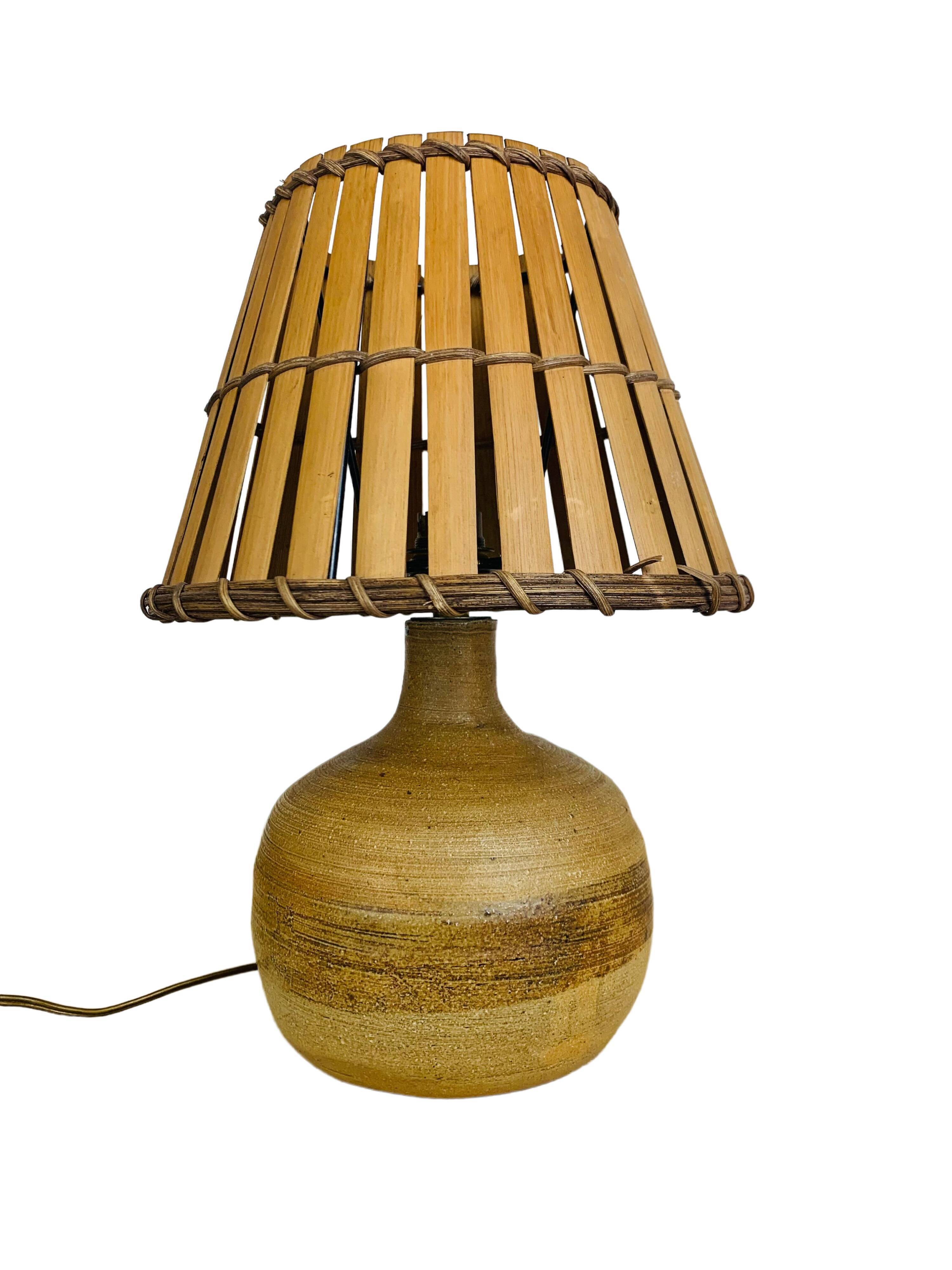 Lamp ball sandstone lampshade wood