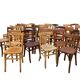 Set of 30 vintage bistro and restaurant chairs