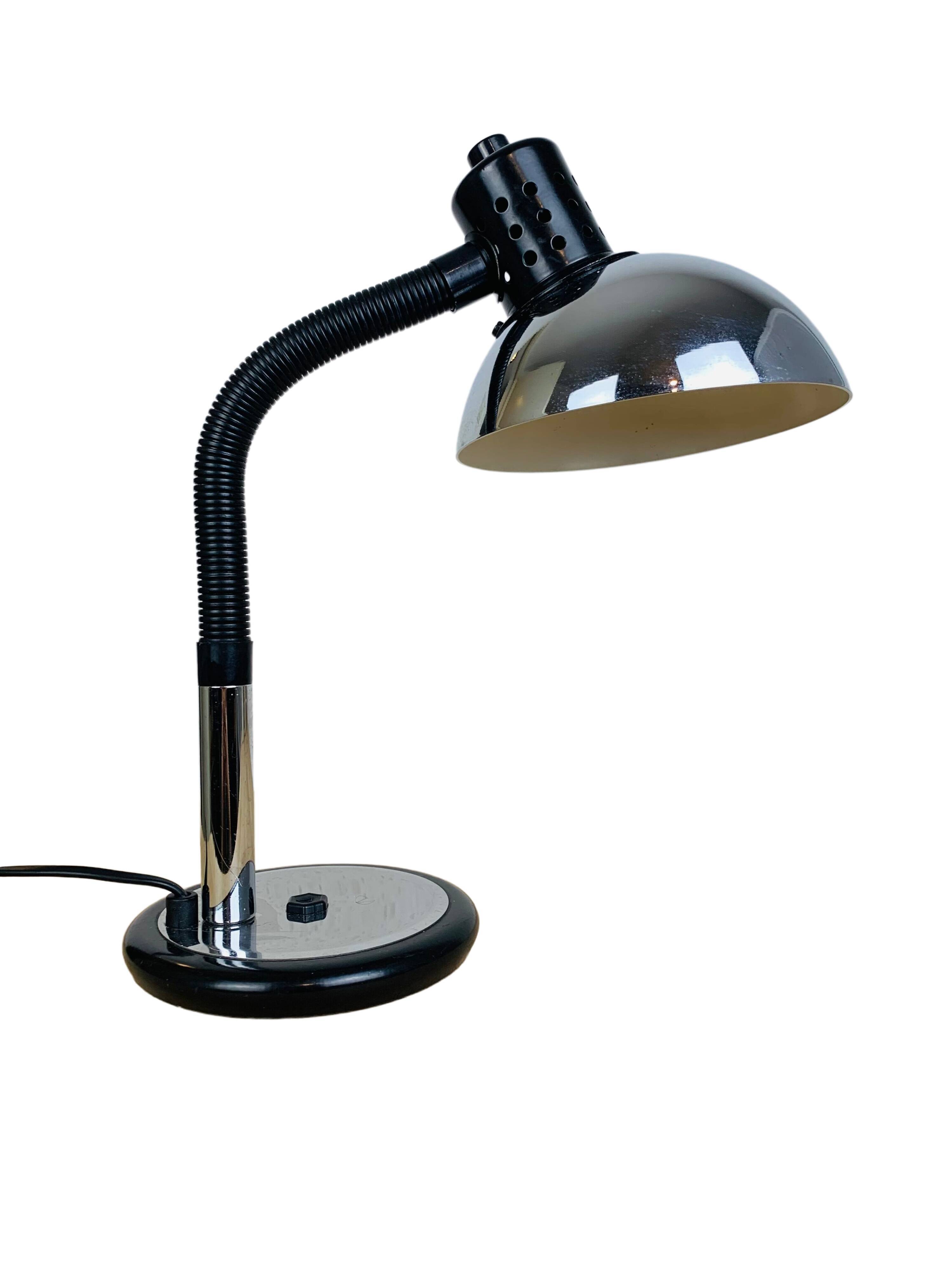 Aluminor chrome metal desk lamp