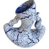 Vase design fat lava blue 70s