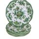 6 flat plates Wedgwood Oriental Pheasants green