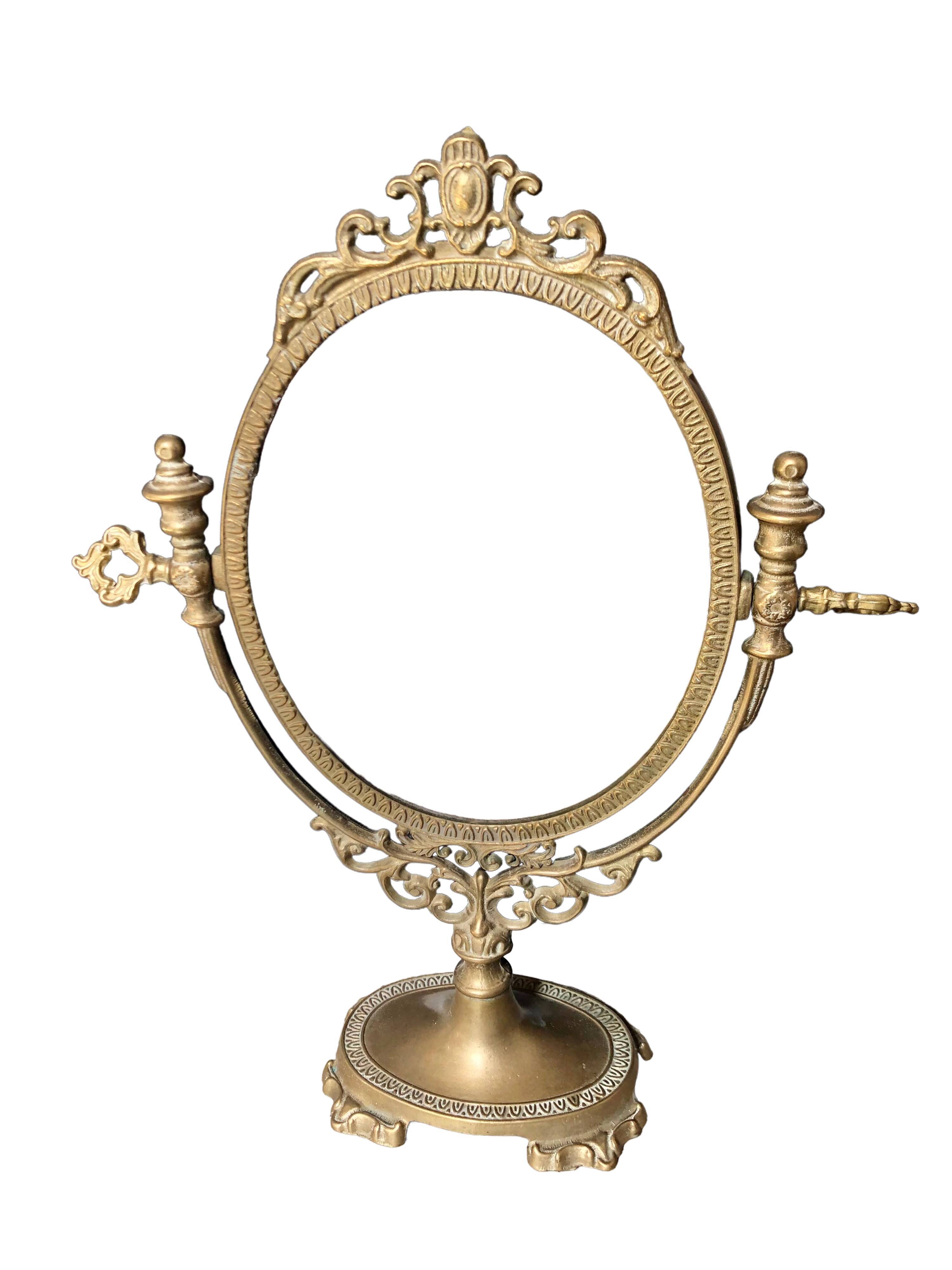 Bronze swivel mirror   30x38cm