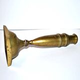 Old candlestick candlestick in engraved brass - shell shape 23 cm Ht