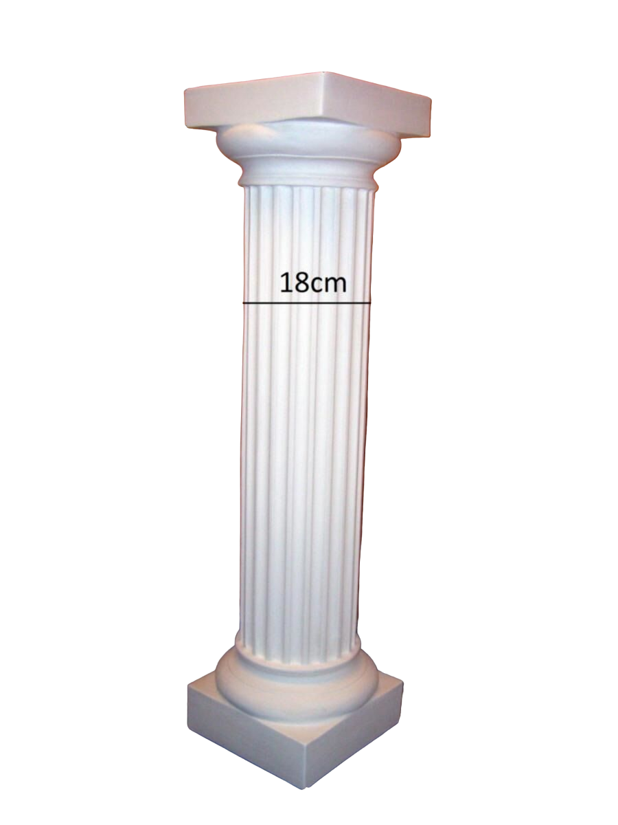 Doric column pillar stele deco plaster of cast reinforced with filasse