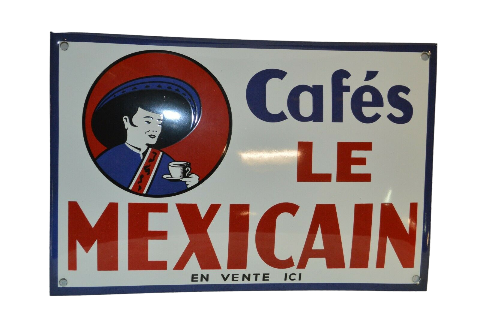 enamelled plate coffee the mexican