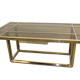 Dining table in chrome-plated steel and brass by Romeo Rega circa 1970