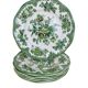 6 flat plates Wedgwood Oriental Pheasants green