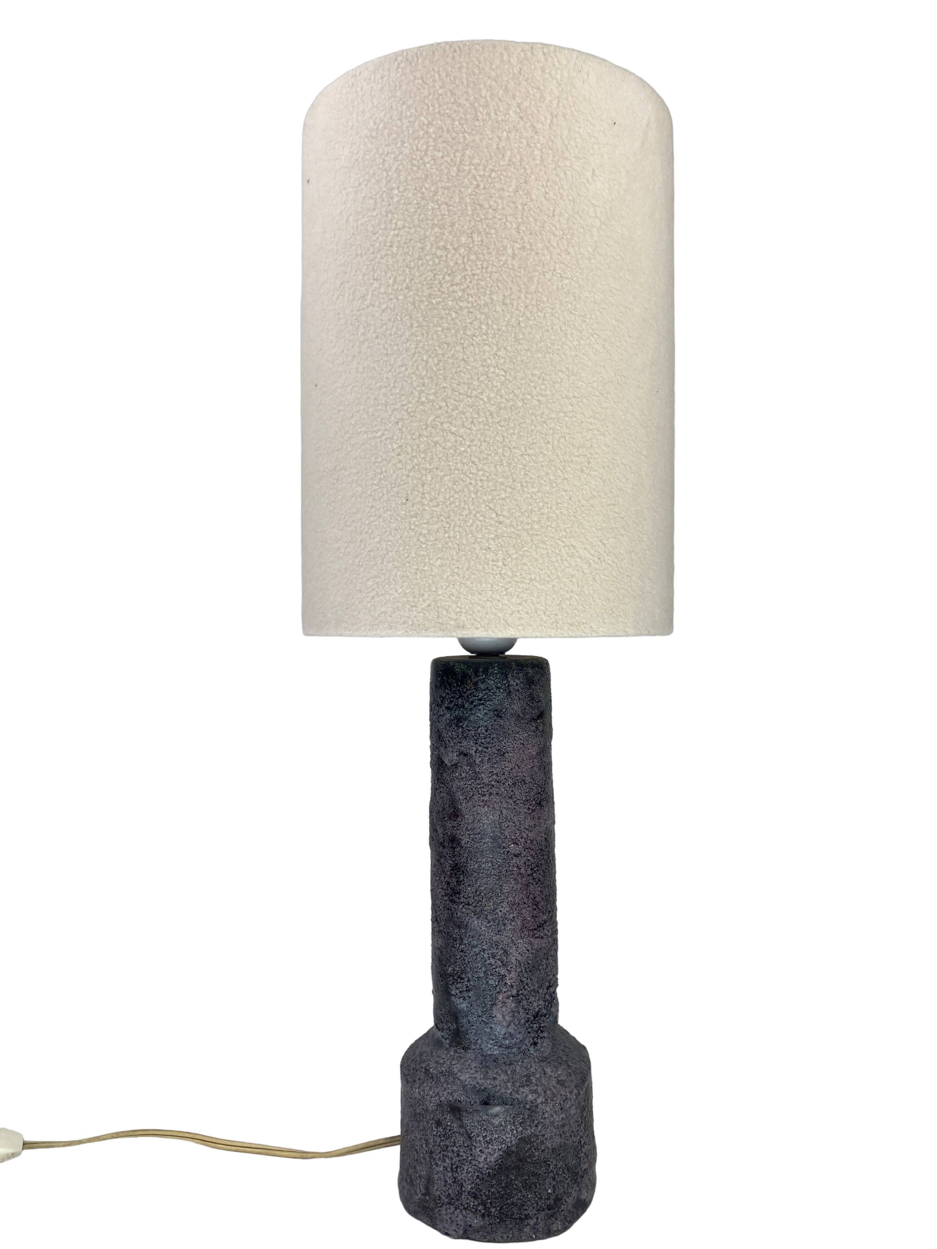 Dutch ceramic fat lave table lamp by Pieter Groeneveld, 1960s