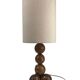 Dutch unique handcrafted wooden sphere ball table lamp, 1970s
