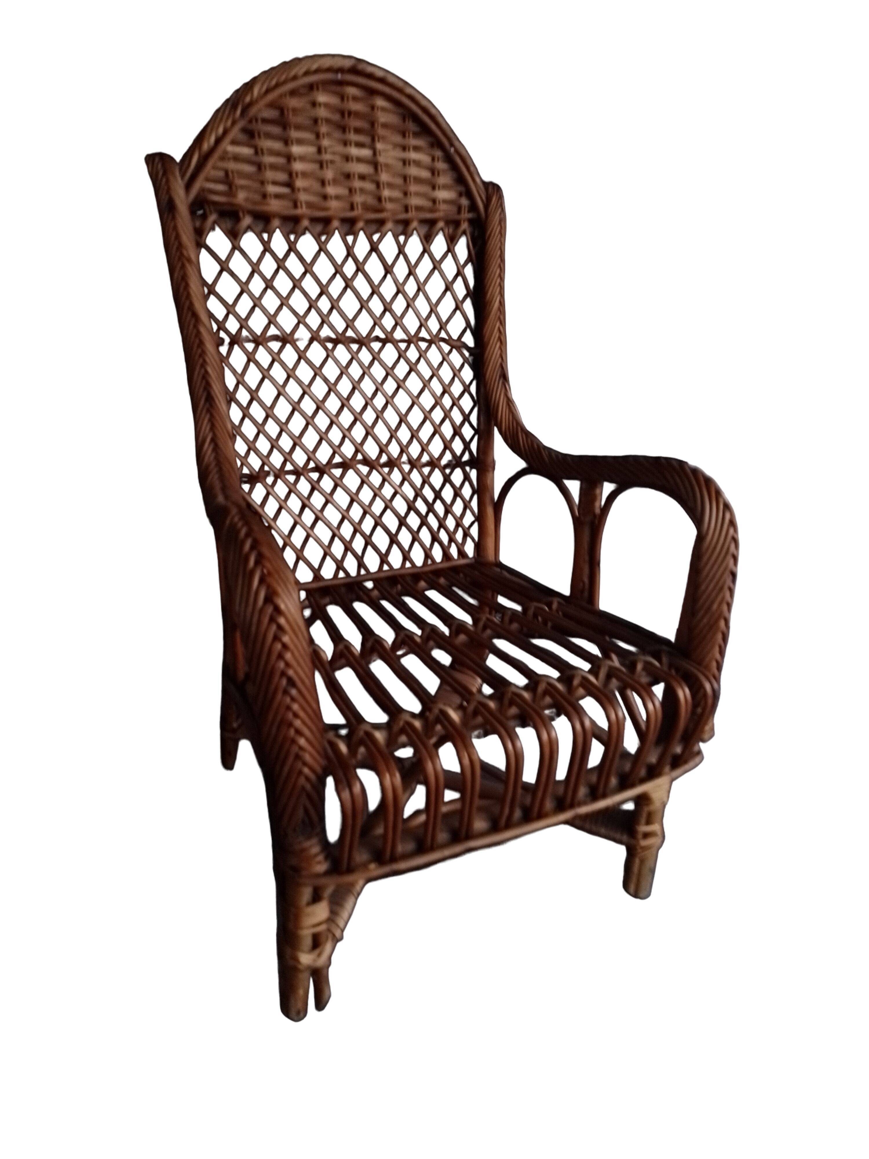 Children's rattan armchair 70' vintage