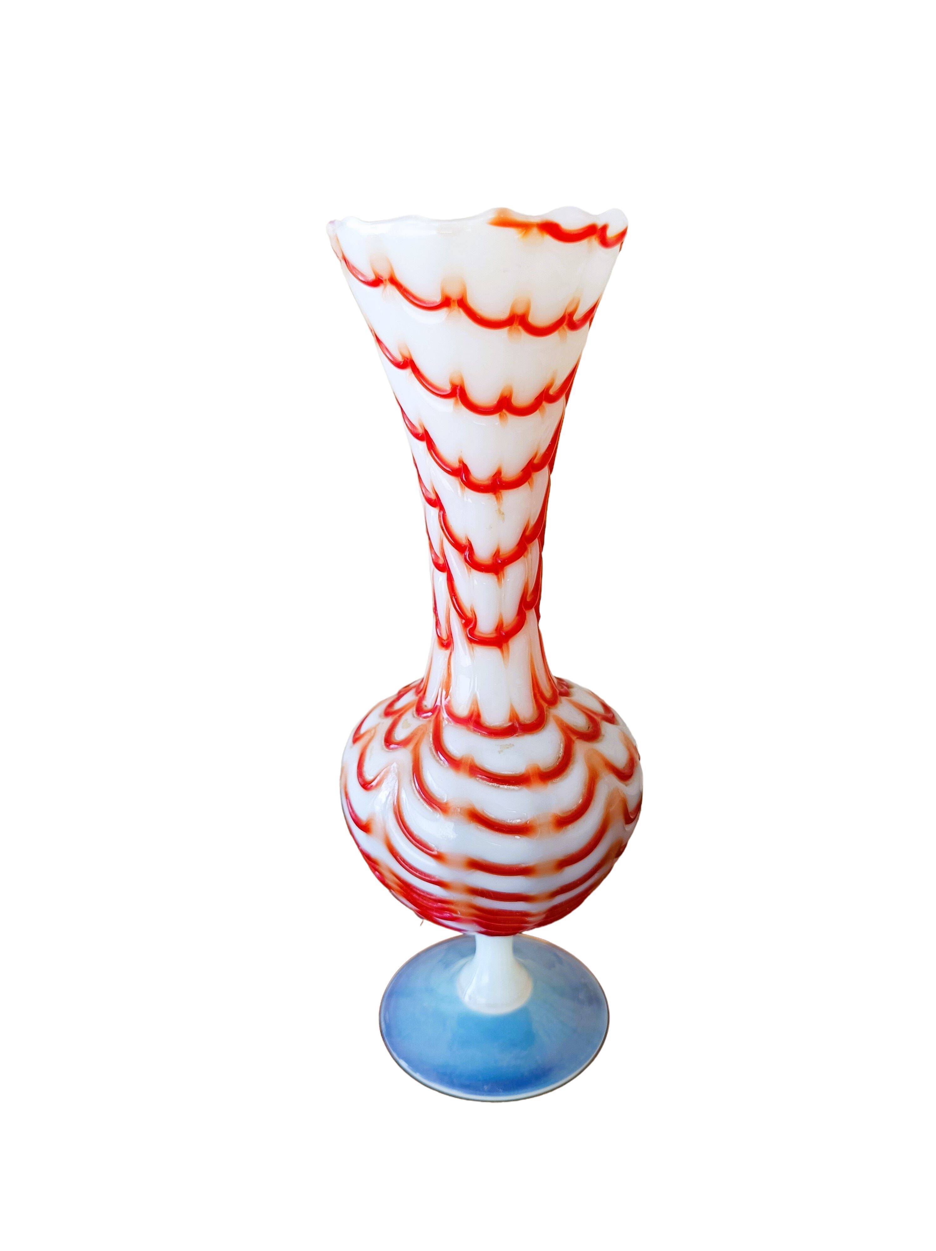 Vase de Murano motifs oranges