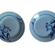 Flat plates blue flower porcelain St Amand dp 092284
